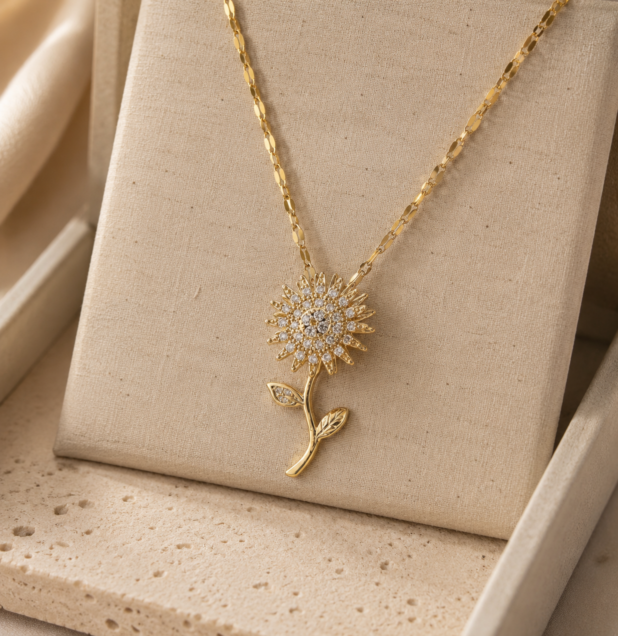 Sunflower necklace