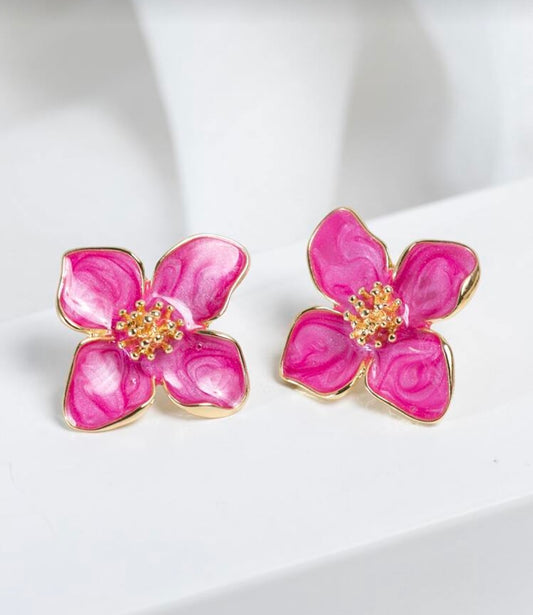 Fuchsia Studs