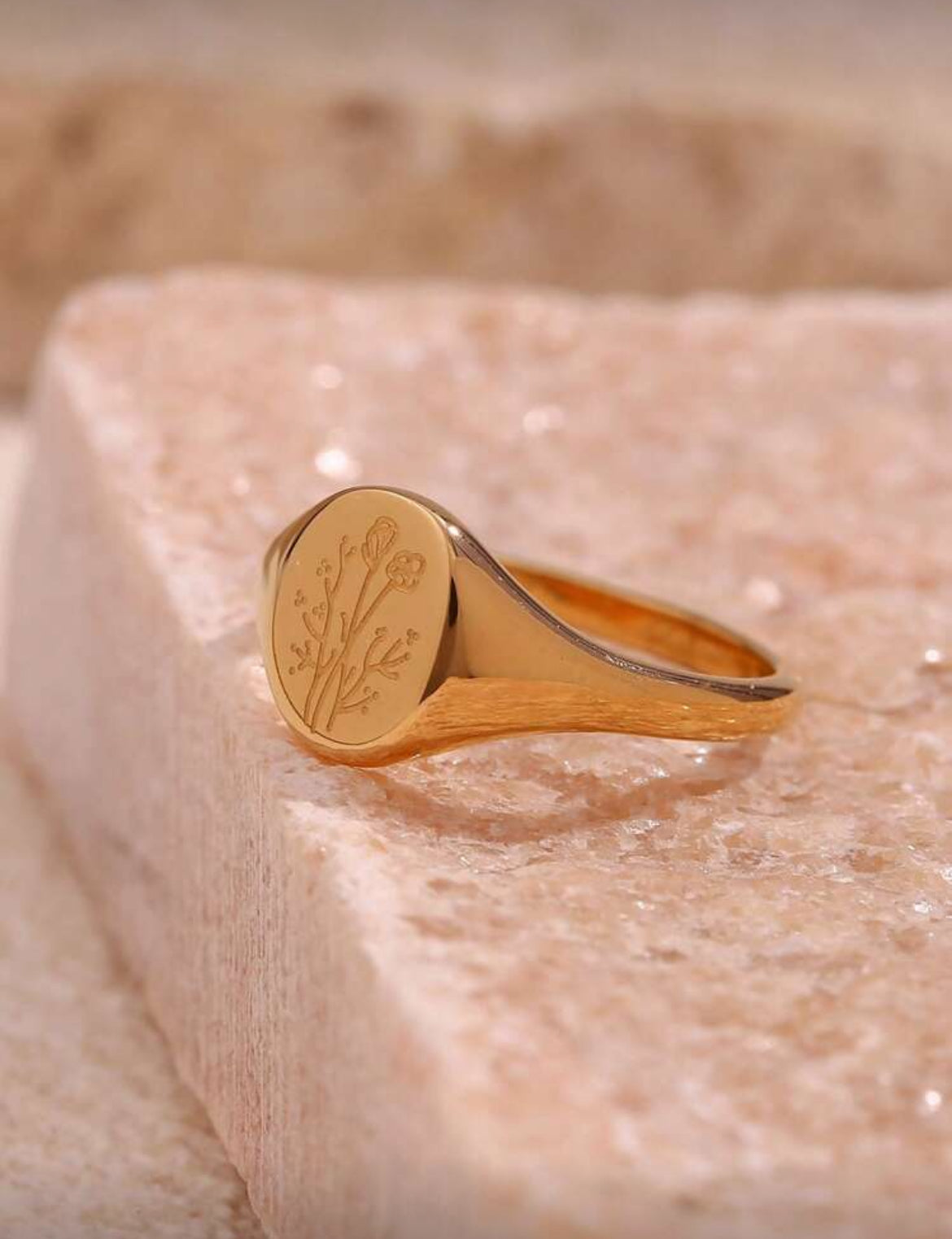 Wildflower Signet Ring
