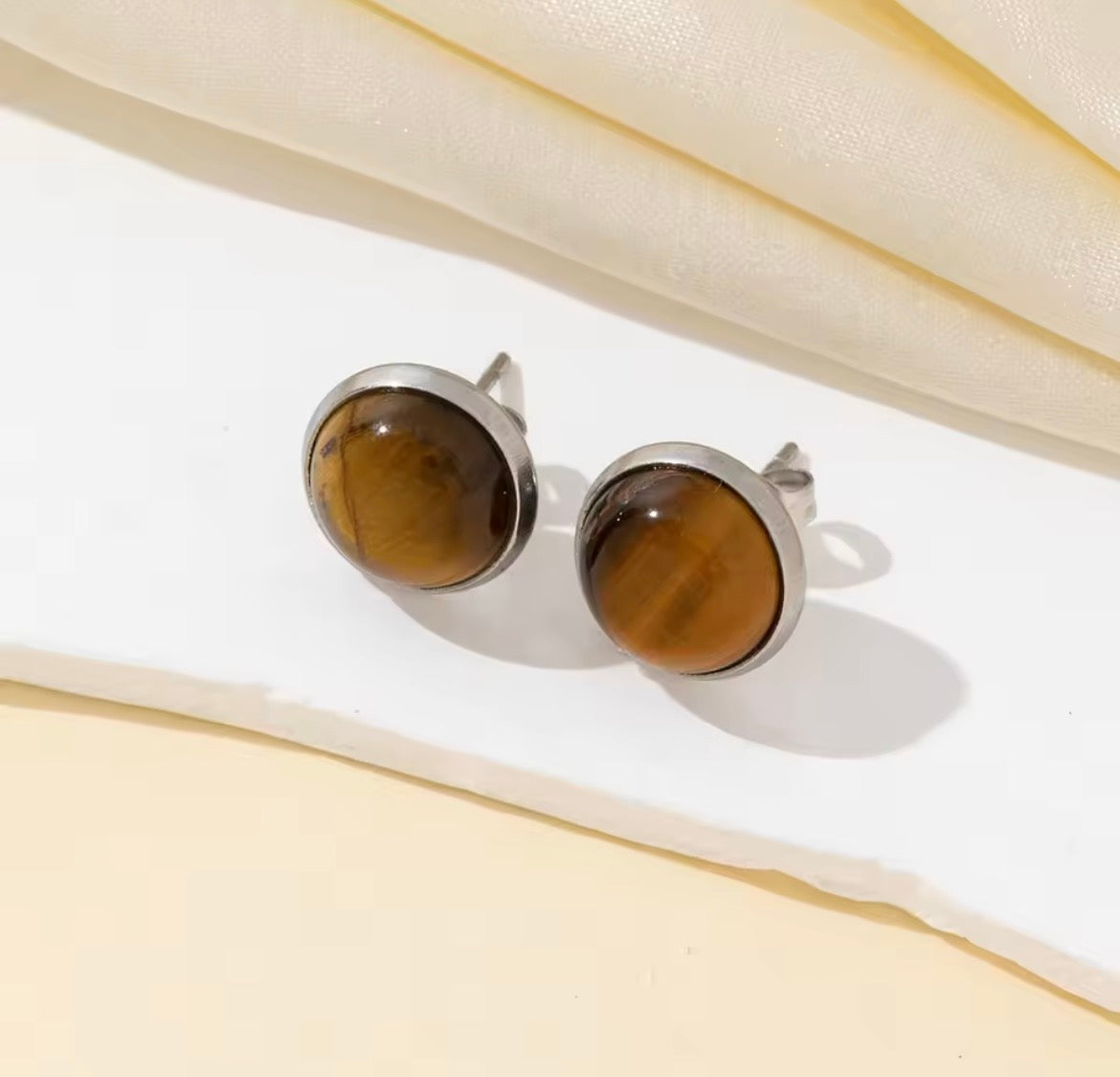 Tigers Eye Studs