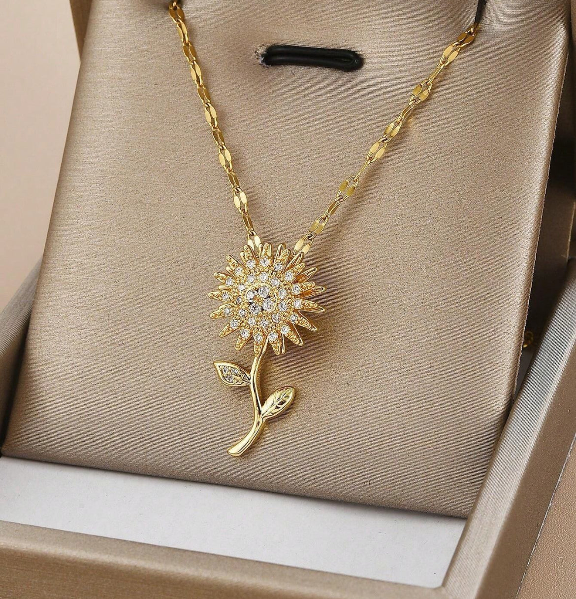 Sunflower necklace