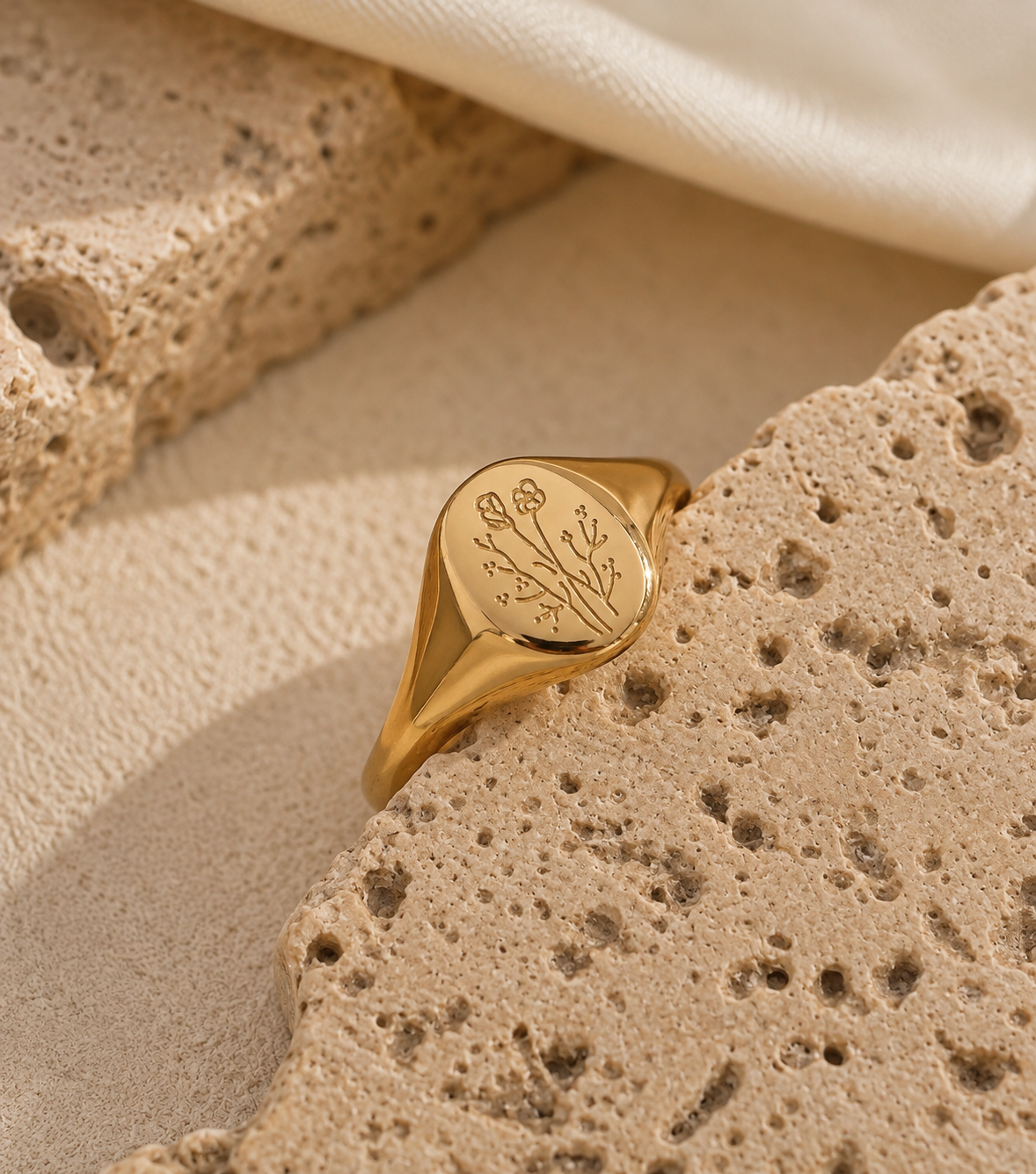 Wildflower Signet Ring